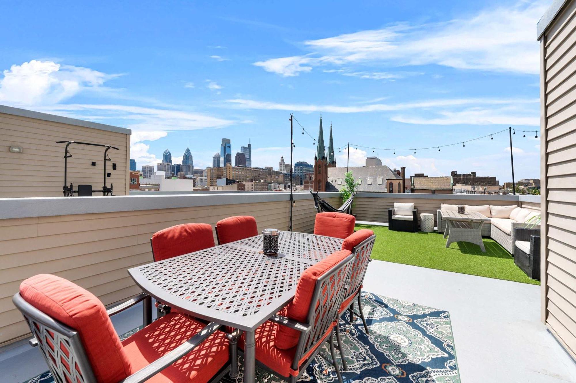 Brand New Dbl Unit Roofdeck Outdoor Patio Villa Philadelphia Bagian luar foto